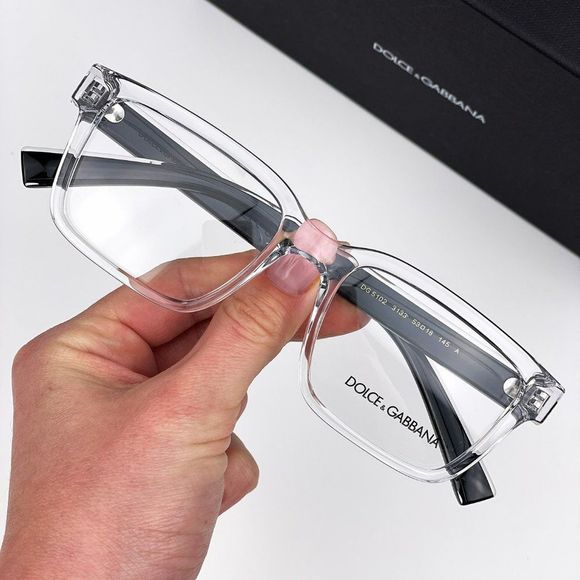 D&G DG5102 3133 Eyeglasses Crystal Black Rectangle Unisex - Picture 3 of 11